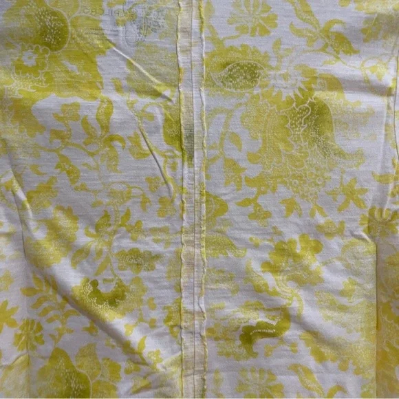 Anthropologie Pilcro Spliced-Neck Tee New Yellow White Floral Size XS ANTHRO NWT - Picture 8 of 10